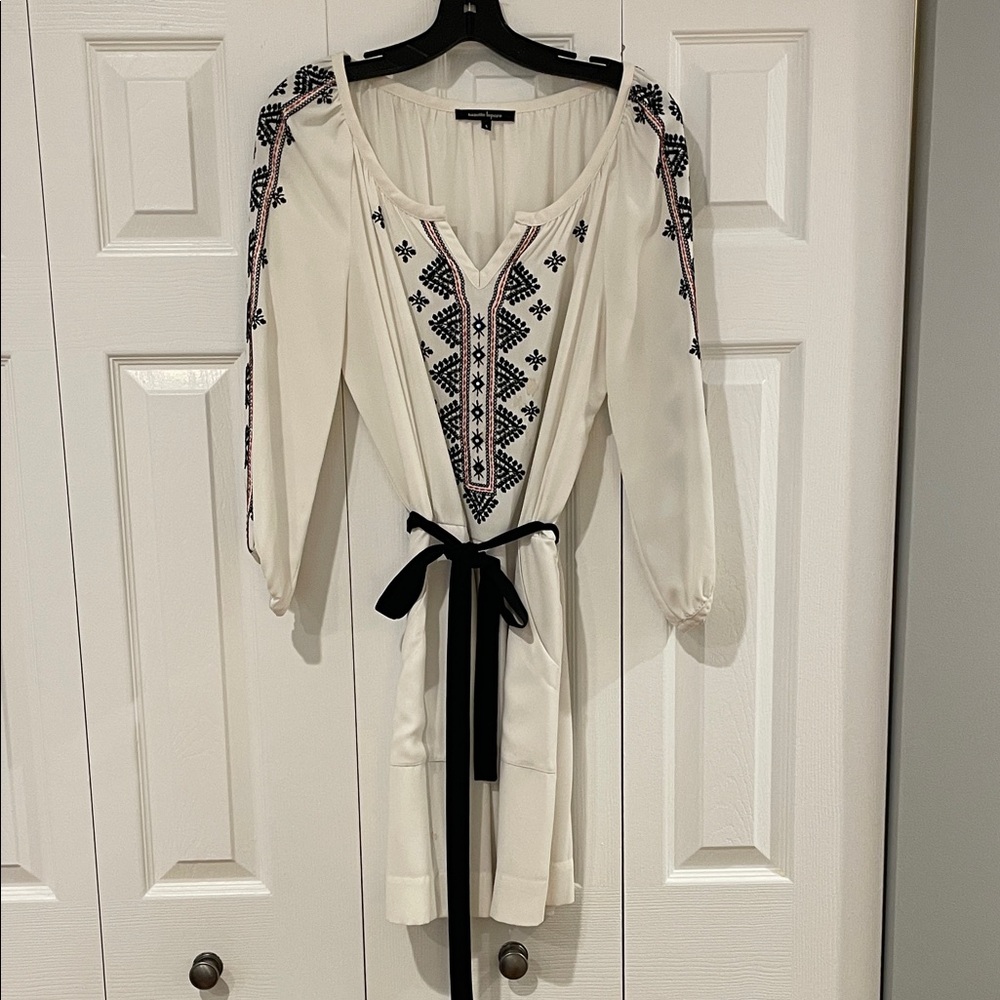 Nanette Lepore Cream Dress with Black and Red Accents